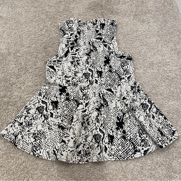 Free people black and white peplum tunic / top - Picture 4 of 7